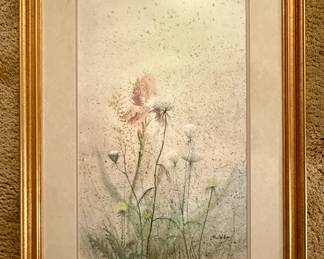 Matted and Framed Floral Art - Ron Williams