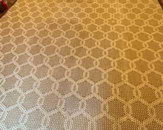 Interlocking Hexagonal Woven Rug