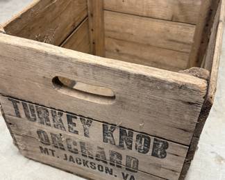 Vintage Wood Crate - Turkey Knob Orchard - Mt. Jackson, VA