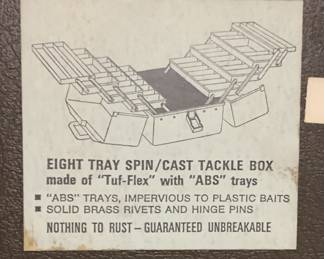 Vintage unused fishing tackle box. Amazing amount of storage space!