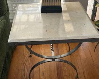 Unique stone side table.