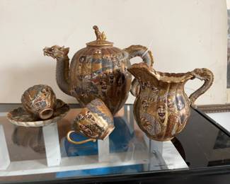 Japanese 1880 Meiji Period /Dragon tea pot +