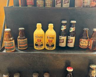 Vintage miniature beer bottle collection
