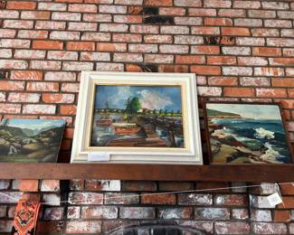 Three signed oil paintings (K. M. Hendricks/listed) R.L 1954....Haddock Sparks