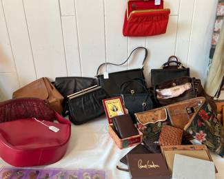 Collection of vintage purses..Bottega Veneta/Italy...Koret, Reliable, Evans..