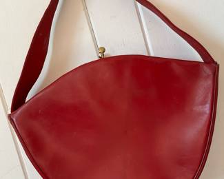 Vintage purse..red leather..'Reliable'