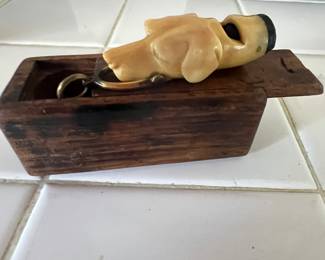 Victorian (1864) dog whistle in original box