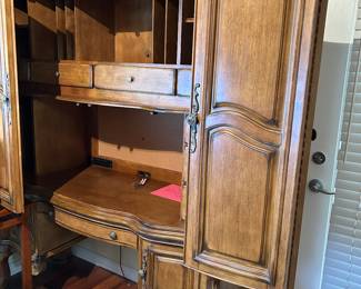 Beautiful Michael Amini Hutch with Desk