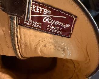 Fort Worth’s own Luskie Ryon vintage cowboy boots