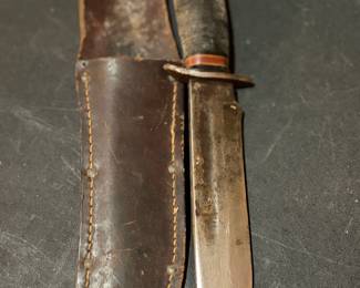 Fixed blade Boy scout knife with sheath