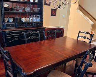 Fortuna Dining Table Chairs & Leaf 
80” w 1-20”
Leaf, 2 arm chairs and six side chairs