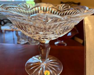 WATERFORD CRYSTAL~ ARTISAN 10" COMPOTE CERTIFICATED SIGNED JIM O'LEARY