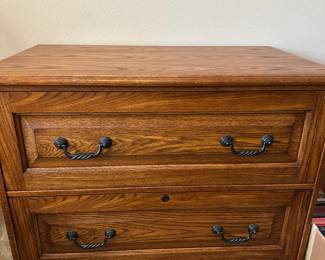 Solid wood file cabinet