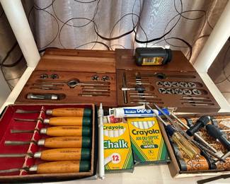 Gun making tools, workbench and many many misc items