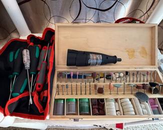 Gun making tools, workbench and many many misc items