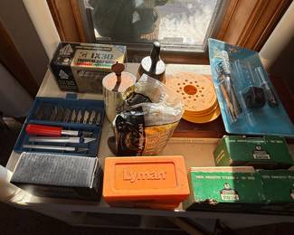 Gun making tools, workbench and many many misc items