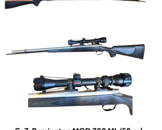 G. 7 Remington MOD 700 ML/50 cal Simmons single bolt action