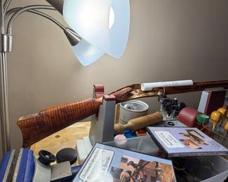 Gun making tools, workbench and many many misc items