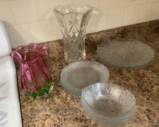 Art glass , glass dishes 