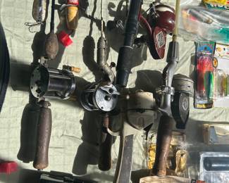 Vintage fishing equipment