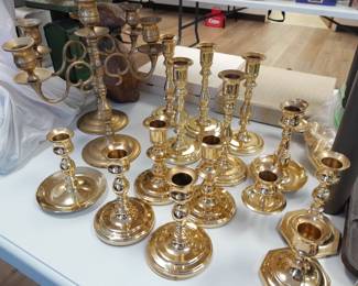 Brass candlesticks
