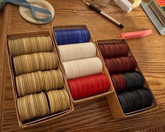 vintage poker chips