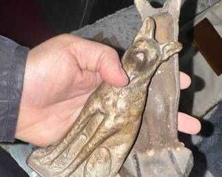 pair Vintage Door stops German Shepherds