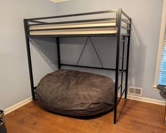 Loft Bed and Giant Bean Bag