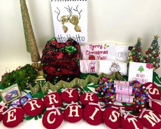 Large assortment of festive Christmas décor