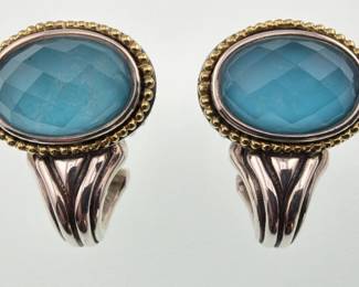 Lagos 18kt sterling chrysocolla doublet earrings