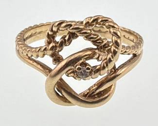 10kt diamond knot ring