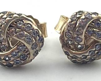 Sterling diamond earrings