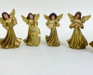 Italian gilt wood angel figurines