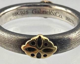 Gabriel and Co. 18kt sterling band