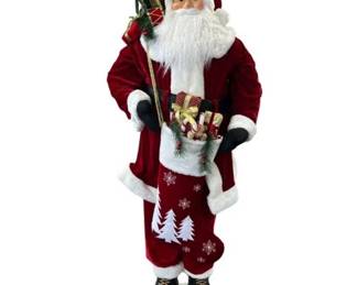 Almost life size Santa figure standing 5' tall