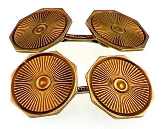 Pair of 14kt cuff links