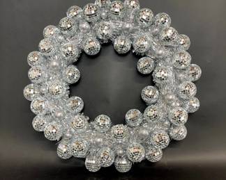 Fantastic Cody Foster disco-ball wreath with storage container