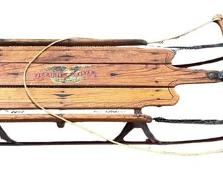 Vintage Flexible Flyer wooden sleigh