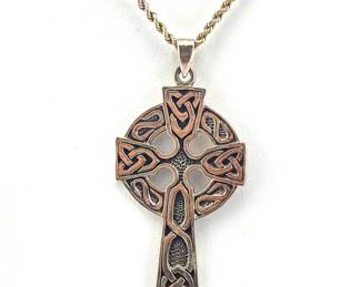 Sterling Celtic cross necklace