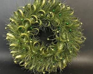 Tone on tone green sparkly wreath