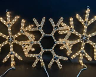 18" clear snowflake lights