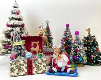 Large lot of assorted festive Christmas ornaments and décor