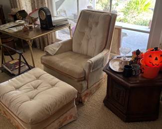 Vintage Chair and ottman