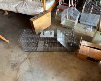 Bird cage and live animal trapper