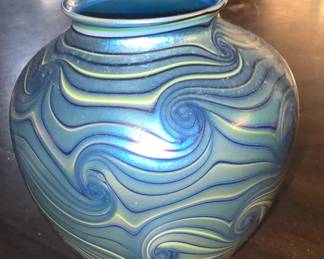 Art Glass Singed Vase