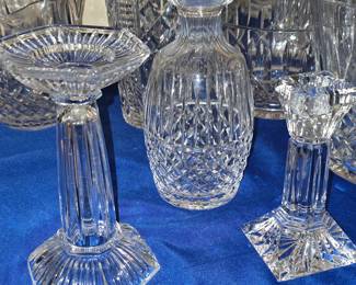 Waterford Candlesticks and Decanter