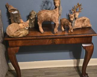 Half Moon Antique Entry Table - Christmas Decor