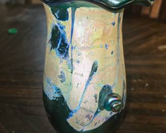 Orient Flume Carnival Glass Vase