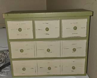 Small Wooden Box with Drawers