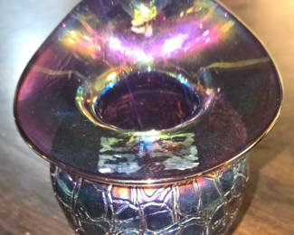 Amythest Carnival Glass Jack in the Pulpit